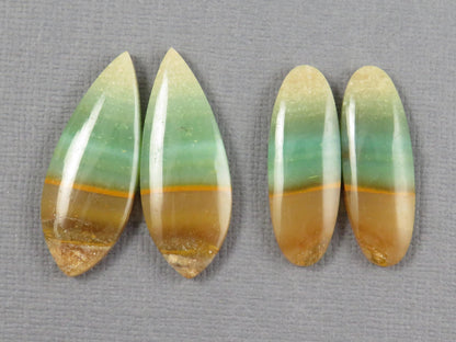 Opalized Wood Pair Lot | 26–30mm| Indonesia | WO255 - - GemEnthusiast
