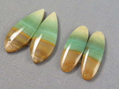 Opalized Wood Pair Lot | 26–30mm| Indonesia | WO255 - - GemEnthusiast