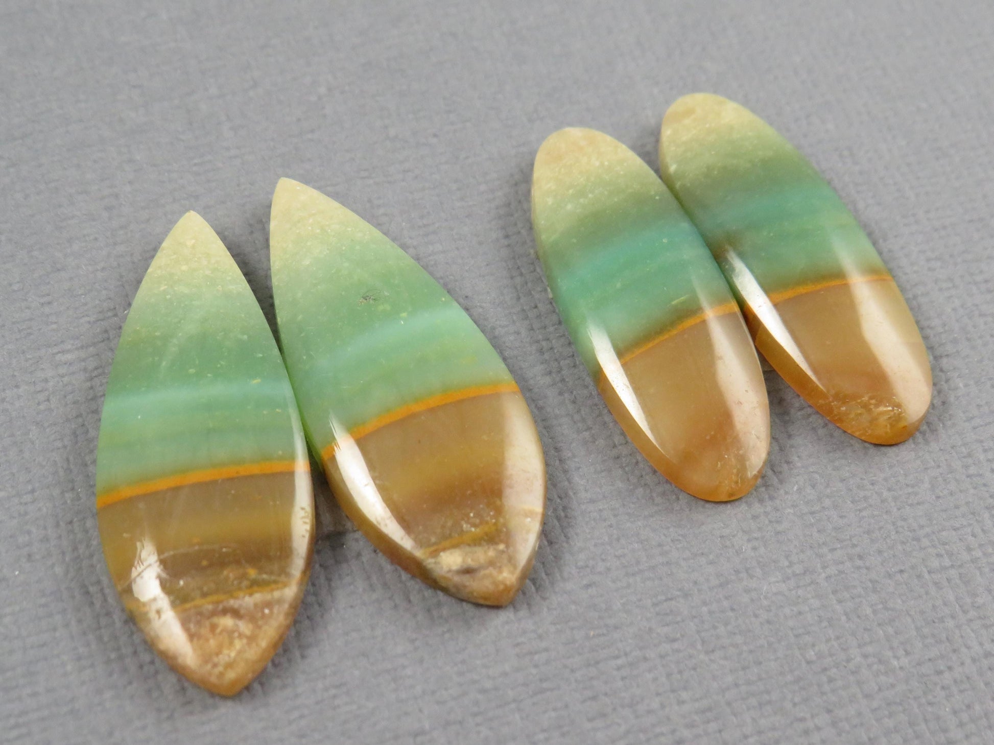 Opalized Wood Pair Lot | 26–30mm| Indonesia | WO255 - - GemEnthusiast