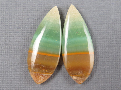 Opalized Wood Pair Lot | 26–30mm| Indonesia | WO255 - - GemEnthusiast