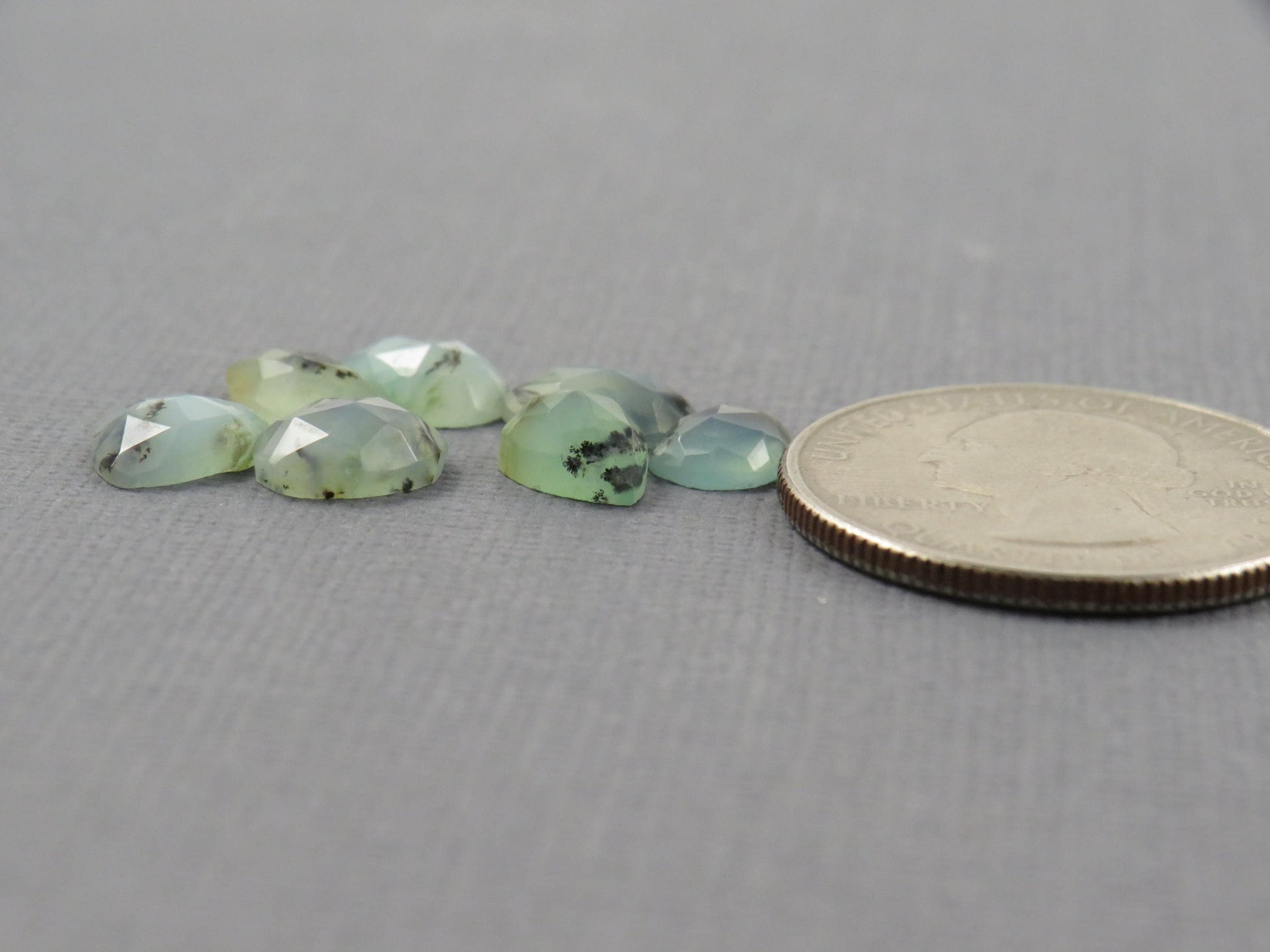 Peruvian Opal Rose Cut | Andean Gemstone | 7-9mm length, 2mm depth, 5.76ct | Sold as Lot | PO433 - - GemEnthusiast