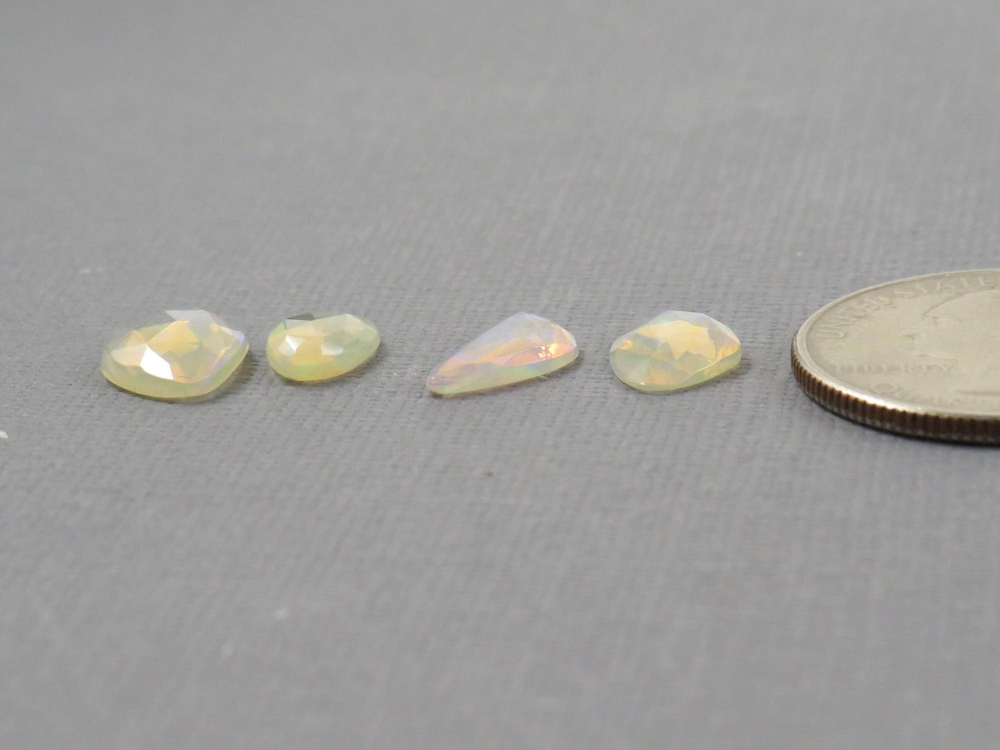 Ethiopian Opal Rose Cut | Welo opal | 9-12.5mm length, 2.5 depth, 3.43ct | Sold as Lot | OP487 - - GemEnthusiast