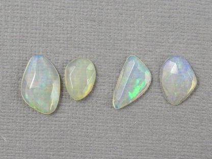 Ethiopian Opal Rose Cut | Welo opal | 9-12.5mm length, 2.5 depth, 3.43ct | Sold as Lot | OP487 - - GemEnthusiast