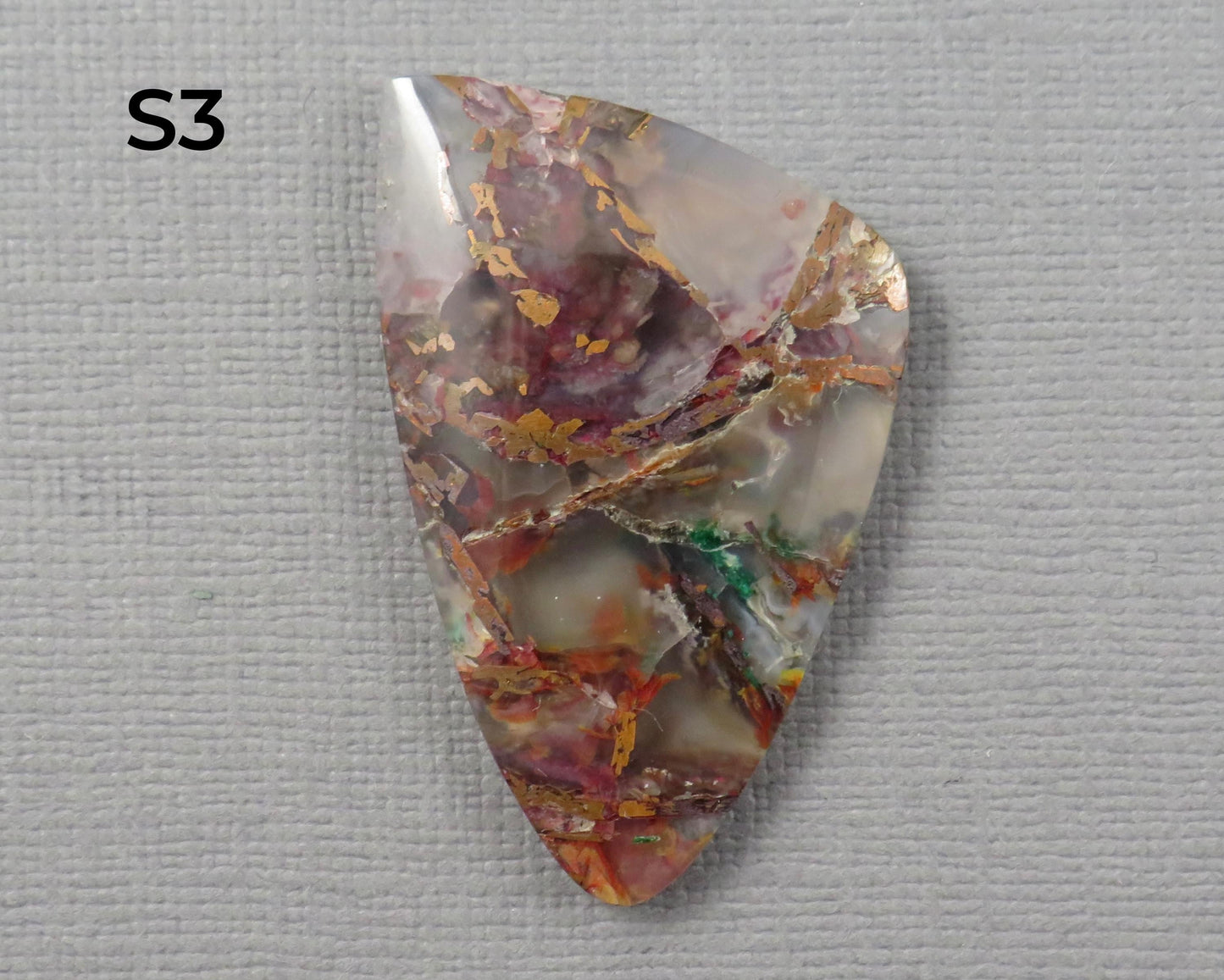 Confetti Chalcedony Cabochon | 35.5–43mm, avg 38.08ct | Sold Per Stone | Indonesia | CF108 - - GemEnthusiast
