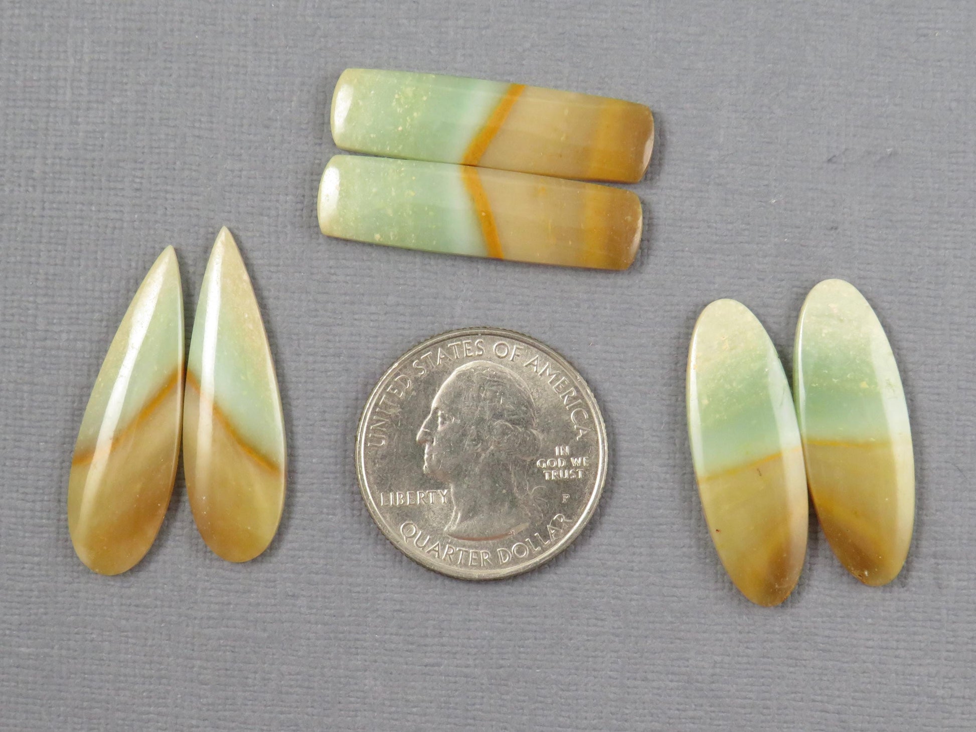 Opalized Wood Pair Lot | 29–32mm | 3 pairs | Indonesia | WO256 - - GemEnthusiast