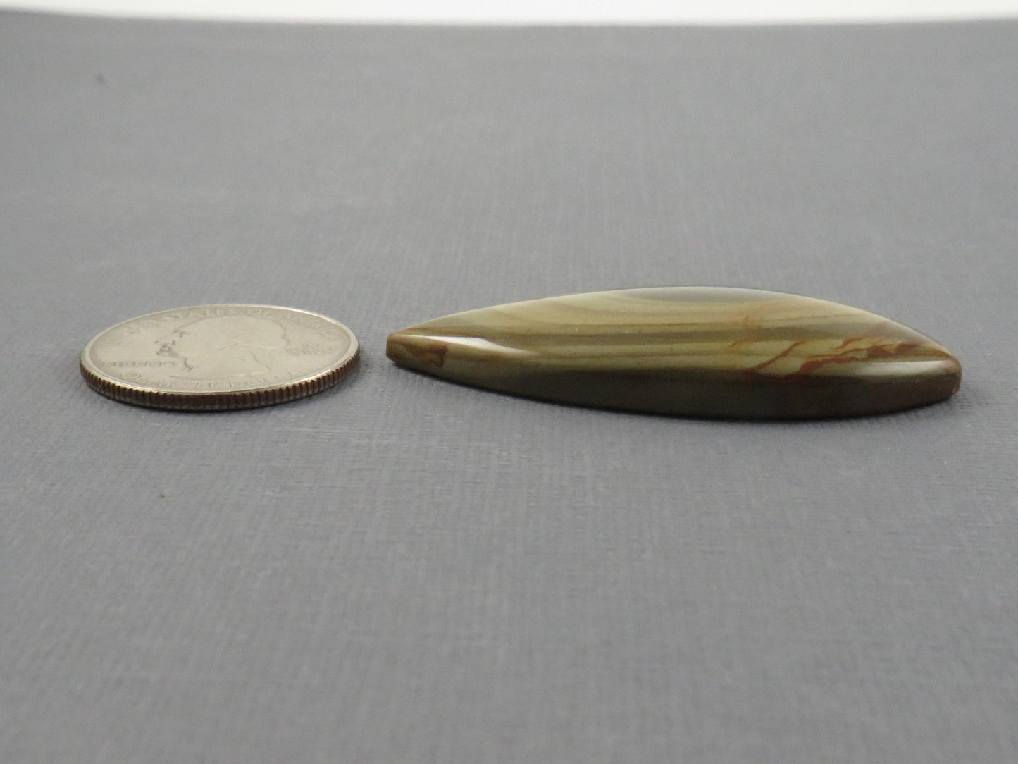Owyhee Picture Jasper Cabochon | 48x25mm, 58.6ct | Owyhee Mountains in Oregon USA | JS388 - - GemEnthusiast