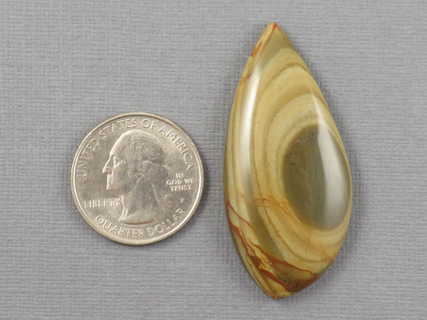 Owyhee Picture Jasper Cabochon | 48x25mm, 58.6ct | Owyhee Mountains in Oregon USA | JS388 - - GemEnthusiast
