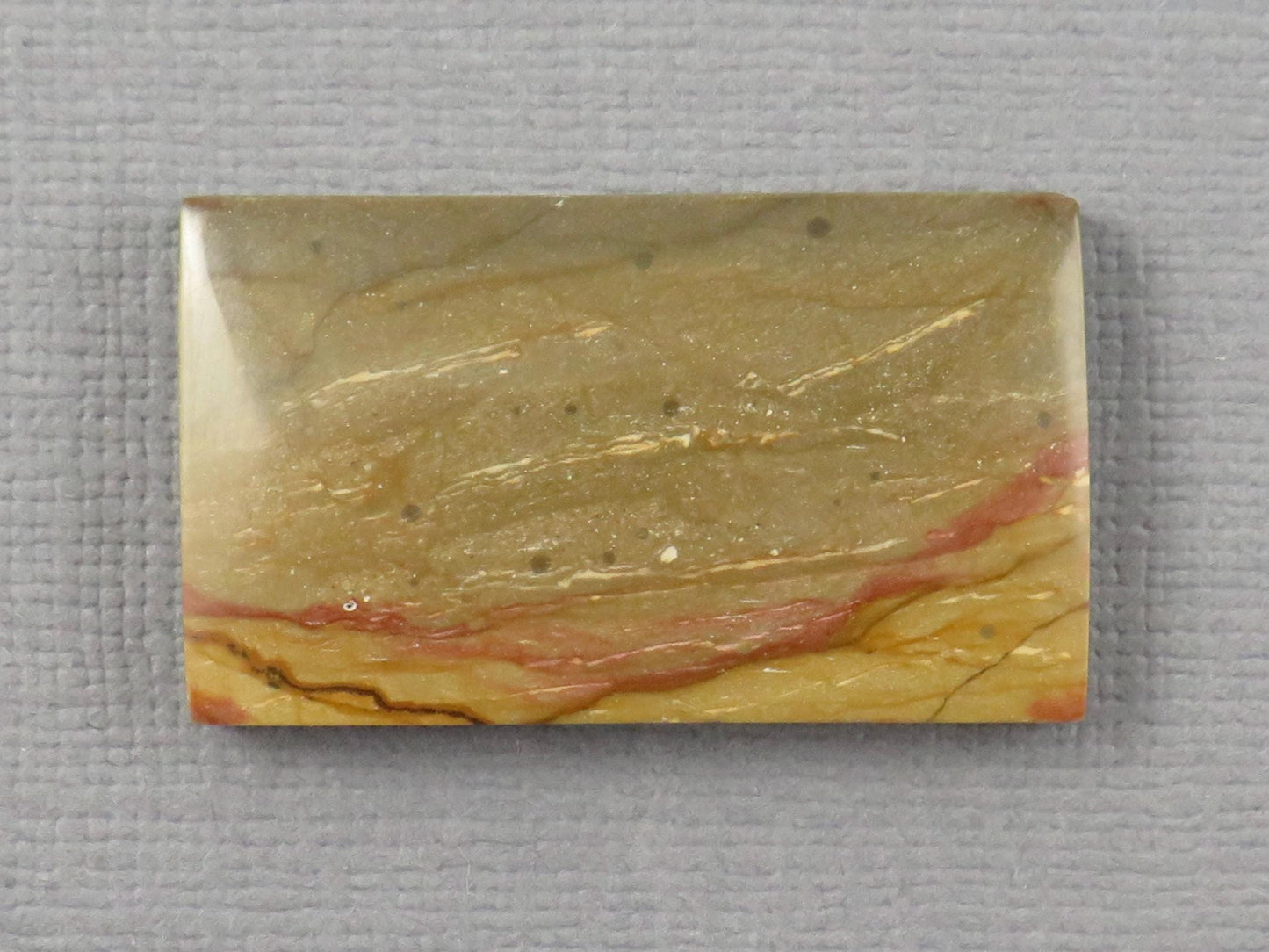 Owhyee Picture Jasper Cabochon | Rectangle | 30x17mm, 31.1ct | Owyhee Mountain Range in Oregon | JS378 - - GemEnthusiast