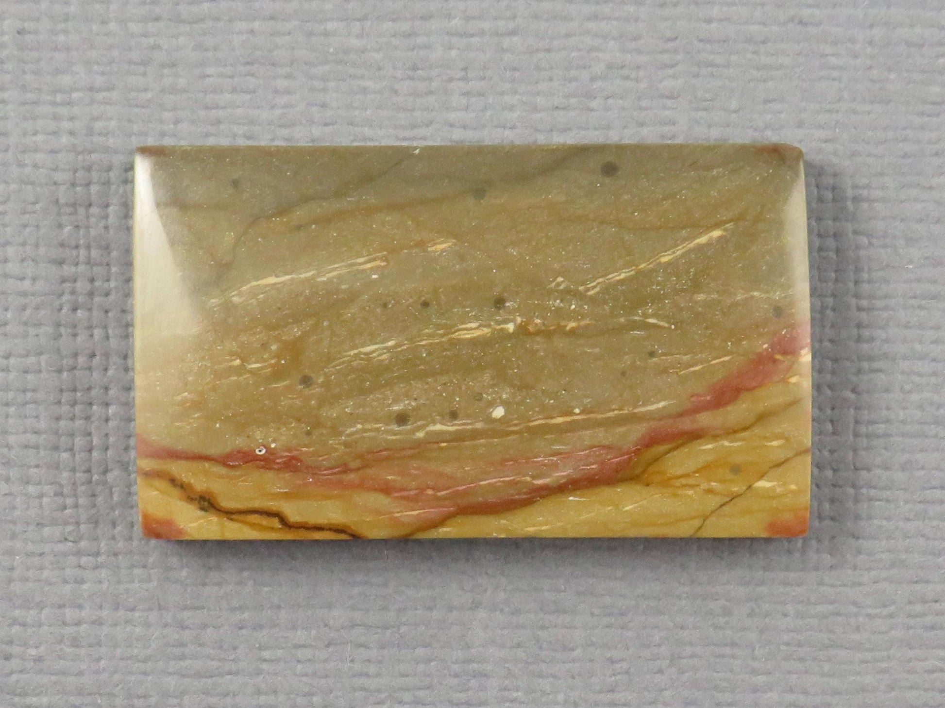 Owhyee Picture Jasper Cabochon | Rectangle | 30x17mm, 31.1ct | Owyhee Mountain Range in Oregon | JS378 - - GemEnthusiast