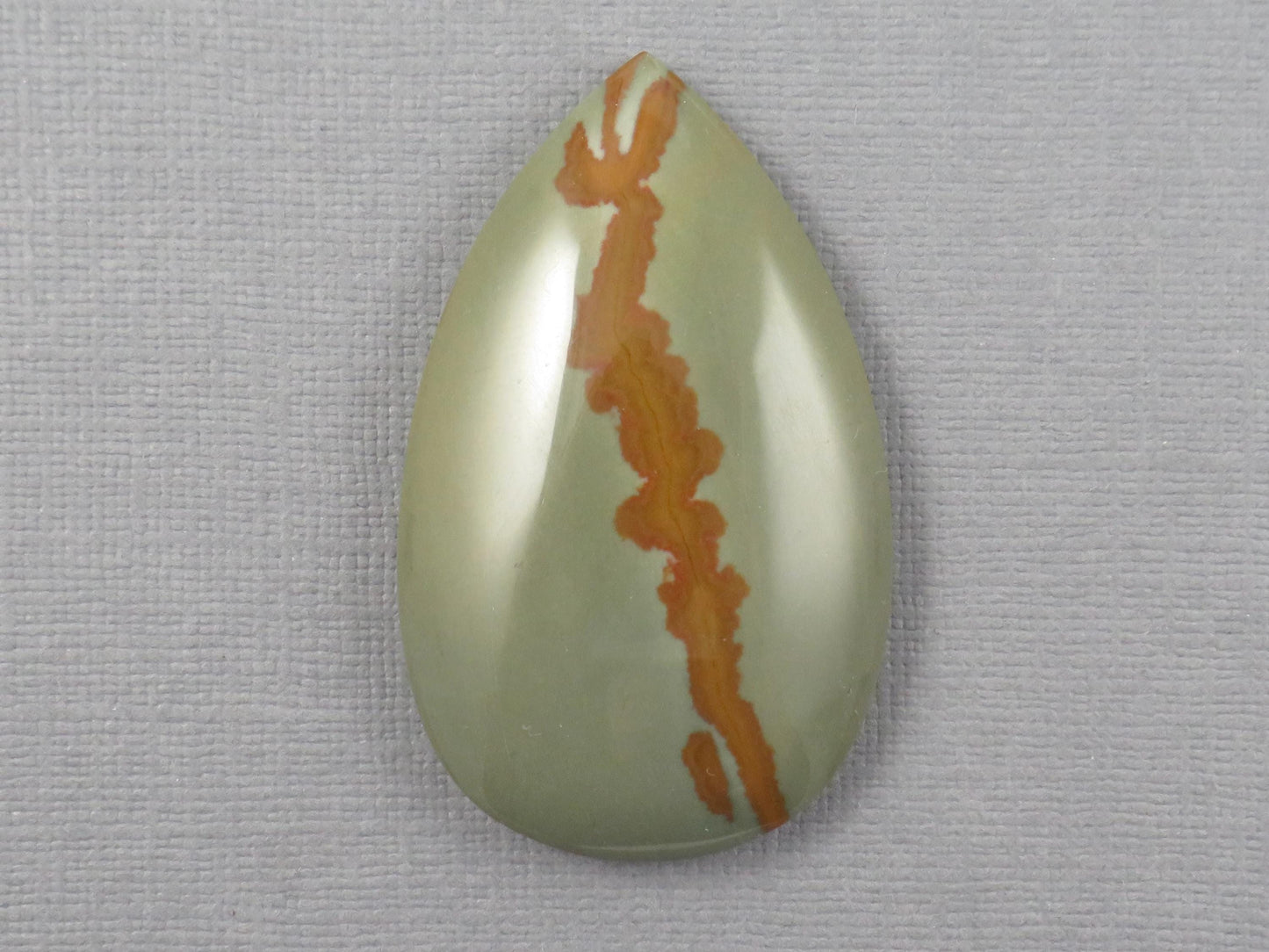 LARGE Owyhee Picture Jasper Pear Cabochon | 49x30mm, 103.1ct | Oregon USA | JS371 - - GemEnthusiast