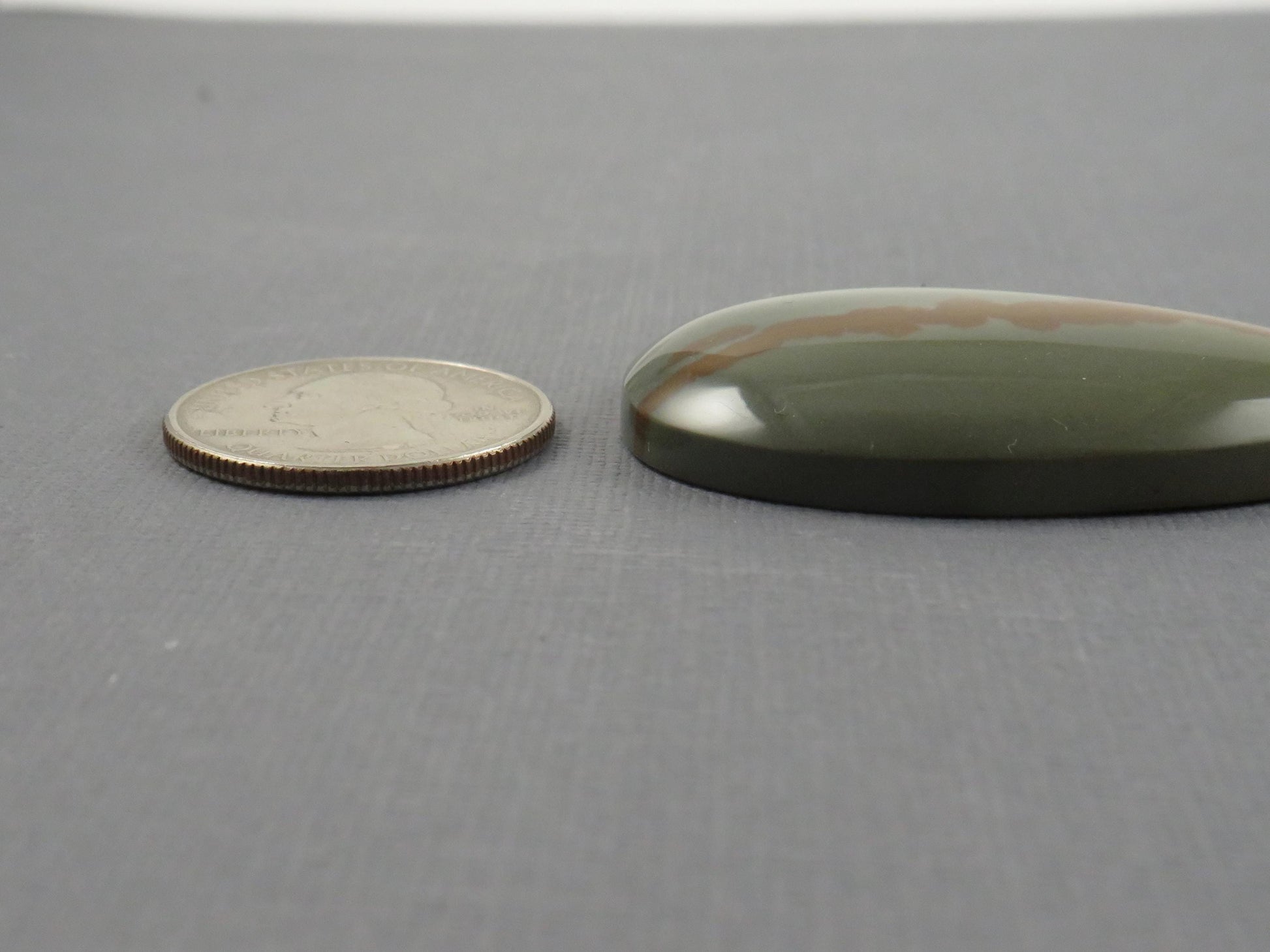 LARGE Owyhee Picture Jasper Pear Cabochon | 49x30mm, 103.1ct | Oregon USA | JS371 - - GemEnthusiast