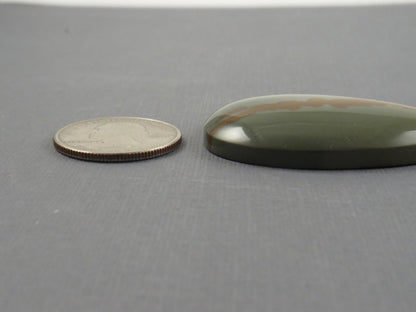 LARGE Owyhee Picture Jasper Pear Cabochon | 49x30mm, 103.1ct | Oregon USA | JS371 - - GemEnthusiast