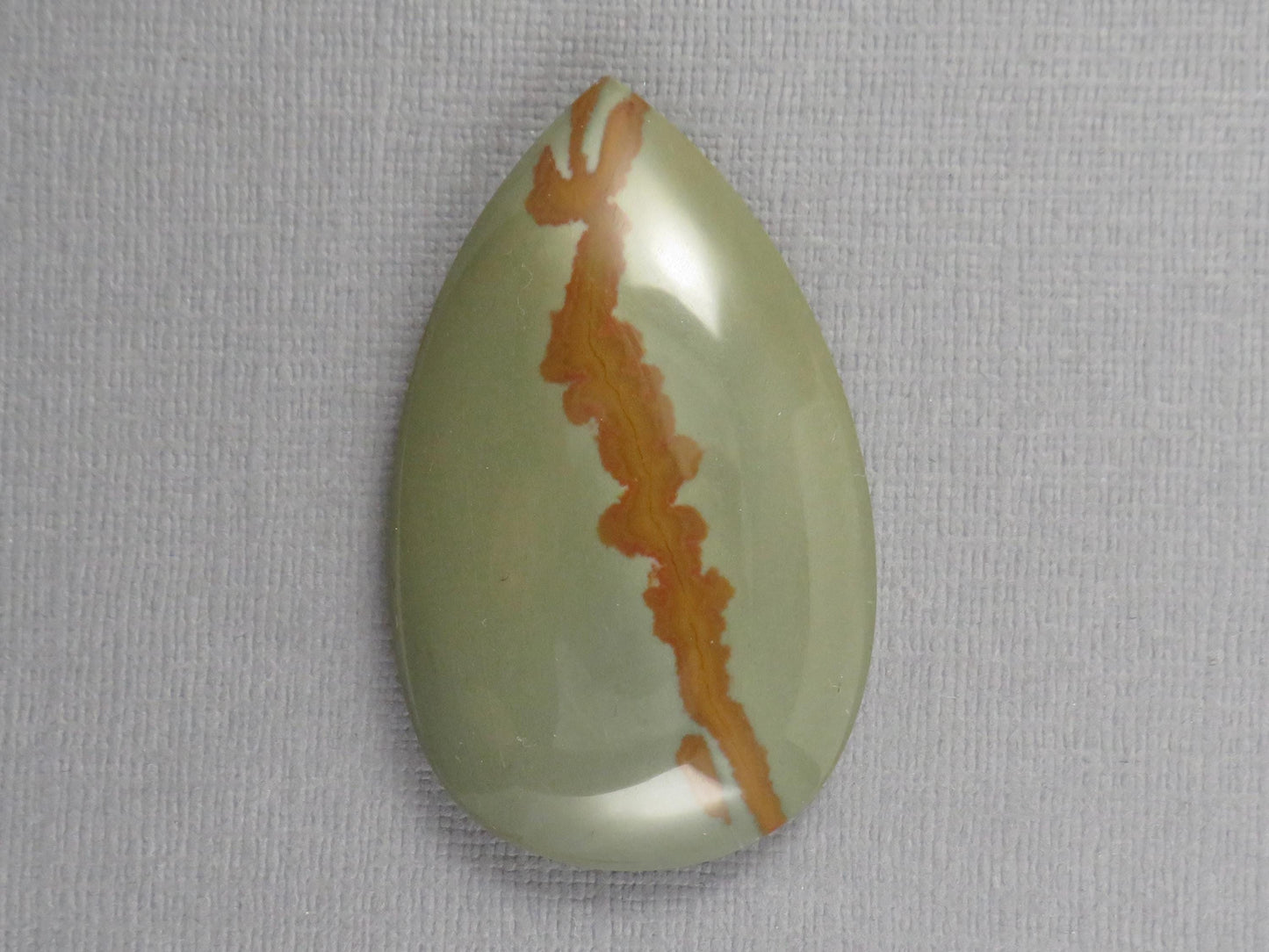 LARGE Owyhee Picture Jasper Pear Cabochon | 49x30mm, 103.1ct | Oregon USA | JS371 - - GemEnthusiast
