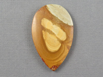 Owyhee Picture Jasper Cabochon Pear | 48x30mm, 72.2ct | Owyhee Mountains, Oregon USA | JS362 - - GemEnthusiast