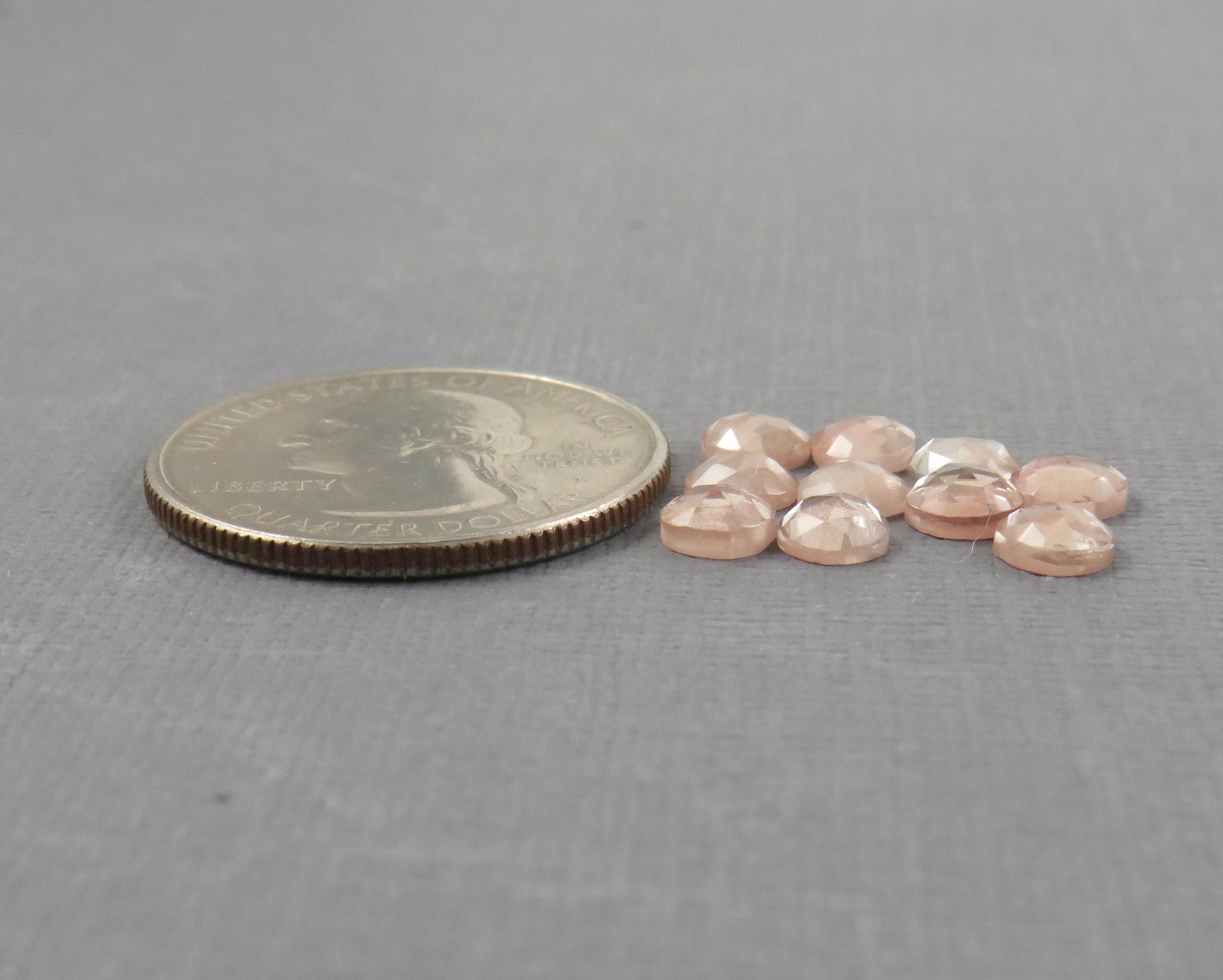 Rose Cut Oregon Sunstone 10 Stone Lots | 4mm or 5mm | Jewelry Making | Mined in the USA | OSR154-OSR155 - - GemEnthusiast