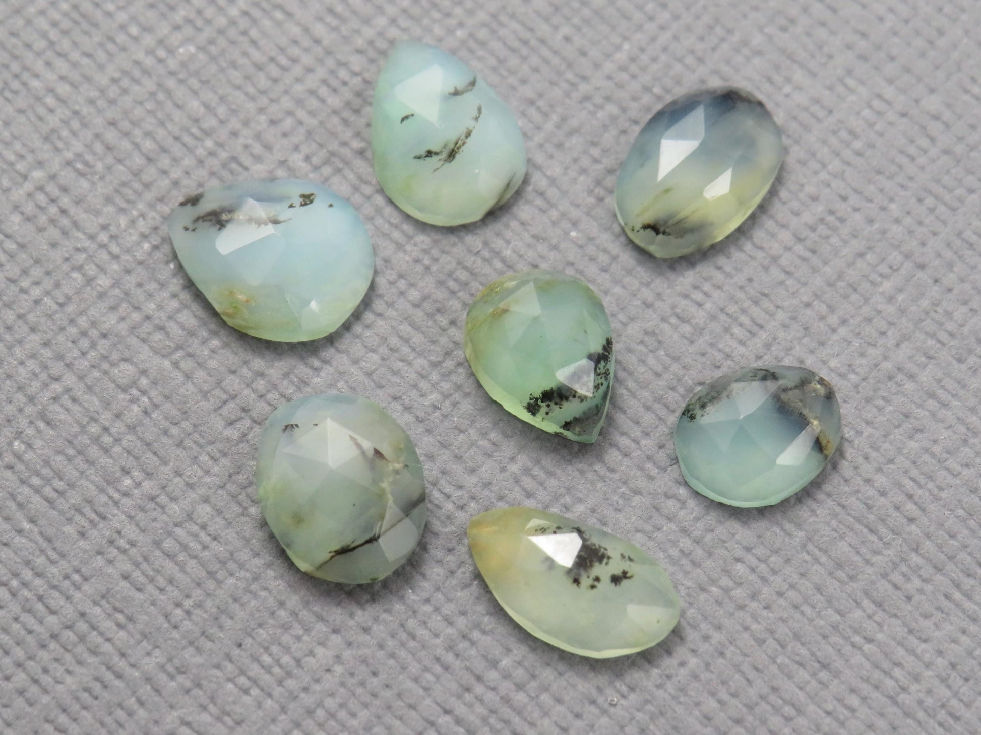 Peruvian Opal Rose Cut | Andean Gemstone | 7-9mm length, 2mm depth, 5.76ct | Sold as Lot | PO433 - - GemEnthusiast
