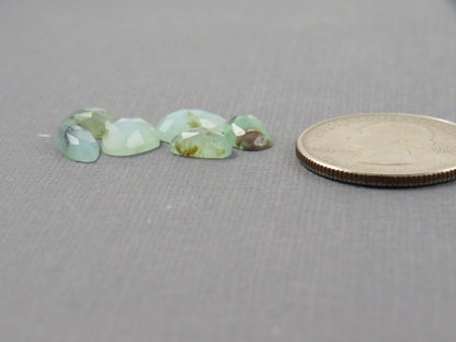 Peruvian Opal Rose Cut Lot | Andean Gemstone | 8-11mm length, 3mm depth, 6.12ct | Sold as Lot | Peru | PO434 - - GemEnthusiast