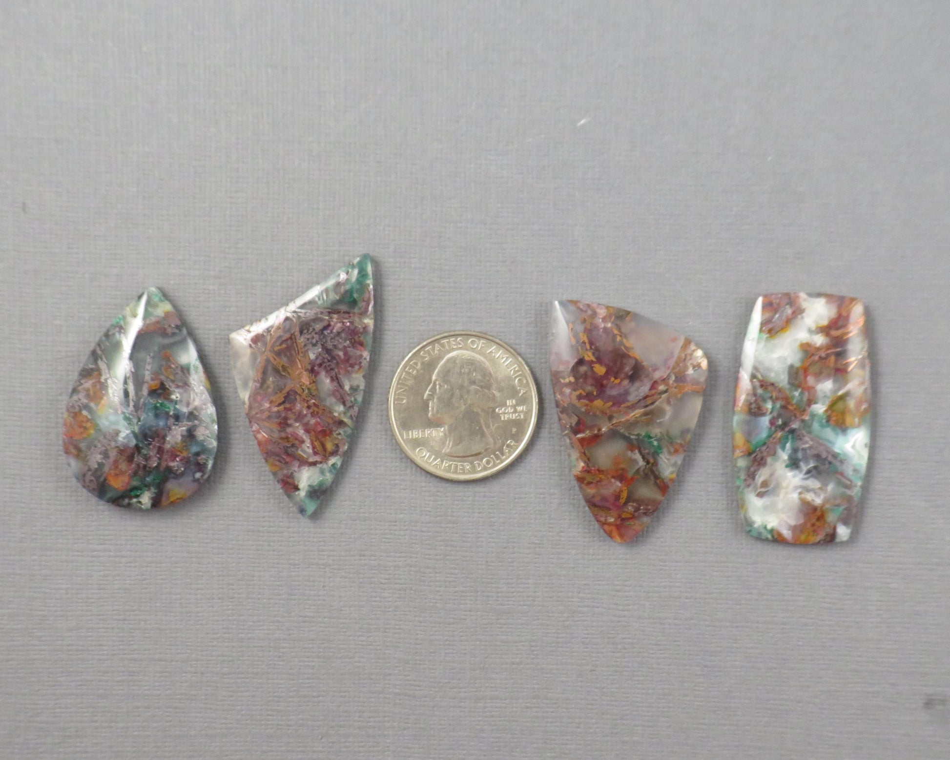 Confetti Chalcedony Cabochon | 35.5–43mm, avg 38.08ct | Sold Per Stone | Indonesia | CF108 - - GemEnthusiast