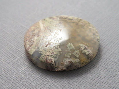 Moss Agate Round | Cabochon for Setting | 29x24mm, 39ct | Indonesia | AG361 - - GemEnthusiast