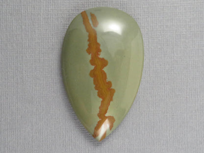 LARGE Owyhee Picture Jasper Pear Cabochon | 49x30mm, 103.1ct | Oregon USA | JS371 - - GemEnthusiast
