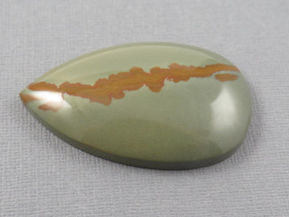 LARGE Owyhee Picture Jasper Pear Cabochon | 49x30mm, 103.1ct | Oregon USA | JS371 - - GemEnthusiast