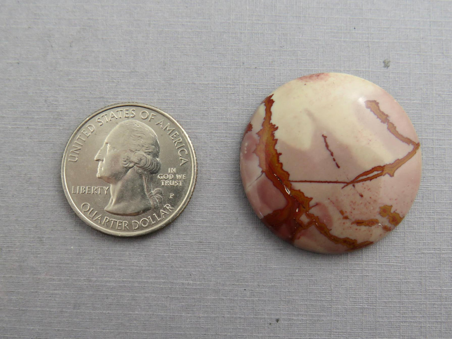 Dead Camel Jasper| Round Cabochon | 33x33mm, 50ct | Nevada, USA | JS399 - - GemEnthusiast