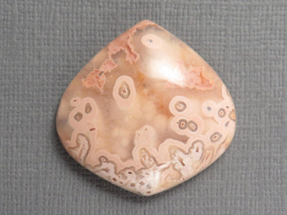 Peach Crazy Lace Agate Teardrop | Cabochon for Setting | 28x28mm, 30ct | Indonesia | AG407 - - GemEnthusiast