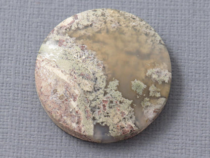 Moss Agate Round | Cabochon for Setting | 29x24mm, 39ct | Indonesia | AG361 - - GemEnthusiast