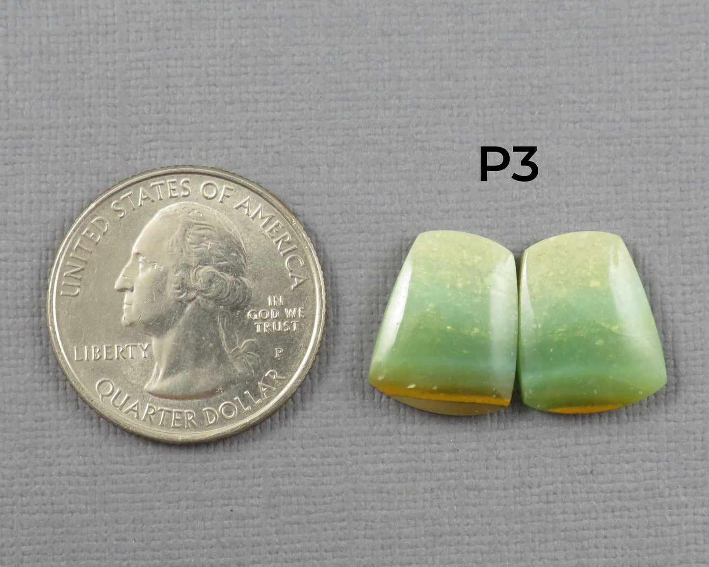 Green Petrified Wood Opal | Cabochons for Setting | 14–16mm, avg 7.4ct | Per Pair | Indonesia | WO261 - - GemEnthusiast