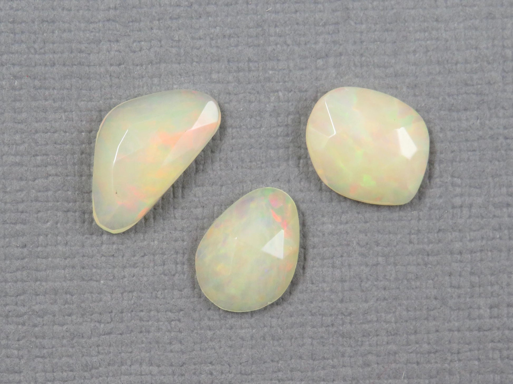 Ethiopian Opal Rose Cut | Loose Gemstones | 10–13mm, 2.5ct | 3-Stone Lot | OP489 - - GemEnthusiast