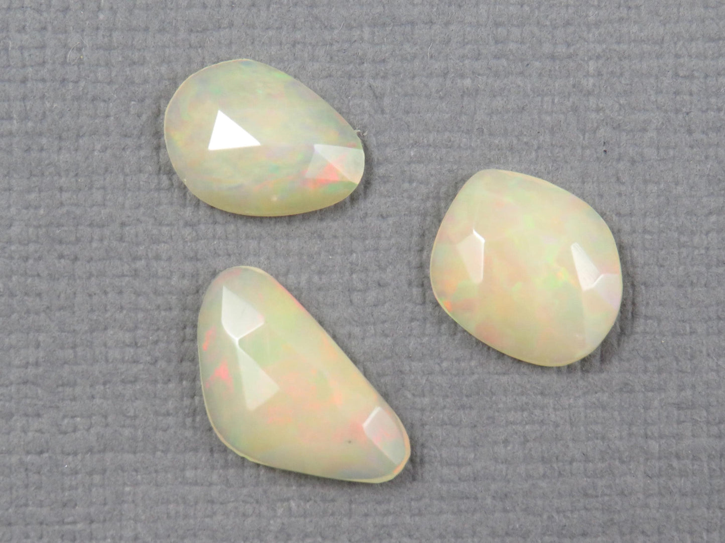 Ethiopian Opal Rose Cut | Loose Gemstones | 10–13mm, 2.5ct | 3-Stone Lot | OP489 - - GemEnthusiast