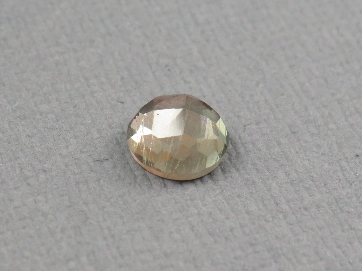 Green Blue Oregon Sunstone Round Rose Cut | Rare Pendant Stone | 6x6mm, 0.9ct | Oregon USA | OSR148 - - GemEnthusiast