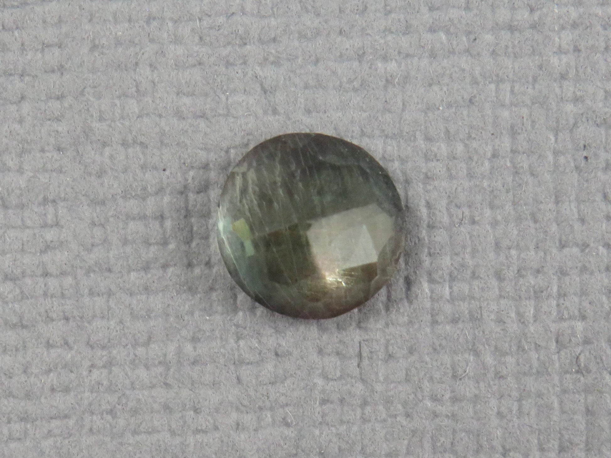 Green Blue Oregon Sunstone Round Rose Cut | Rare Pendant Stone | 6x6mm, 0.9ct | Oregon USA | OSR148 - - GemEnthusiast