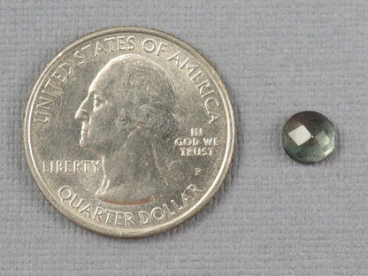 Green Blue Oregon Sunstone Round Rose Cut | Rare Pendant Stone | 6x6mm, 0.9ct | Oregon USA | OSR148 - - GemEnthusiast