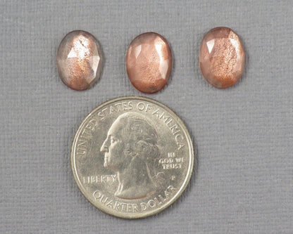 12x9 Oregon Sunstone Oval Rose Cut | Pendant Stone | avg 2.5ct | Per Stone | Oregon USA | OSR152 - - GemEnthusiast