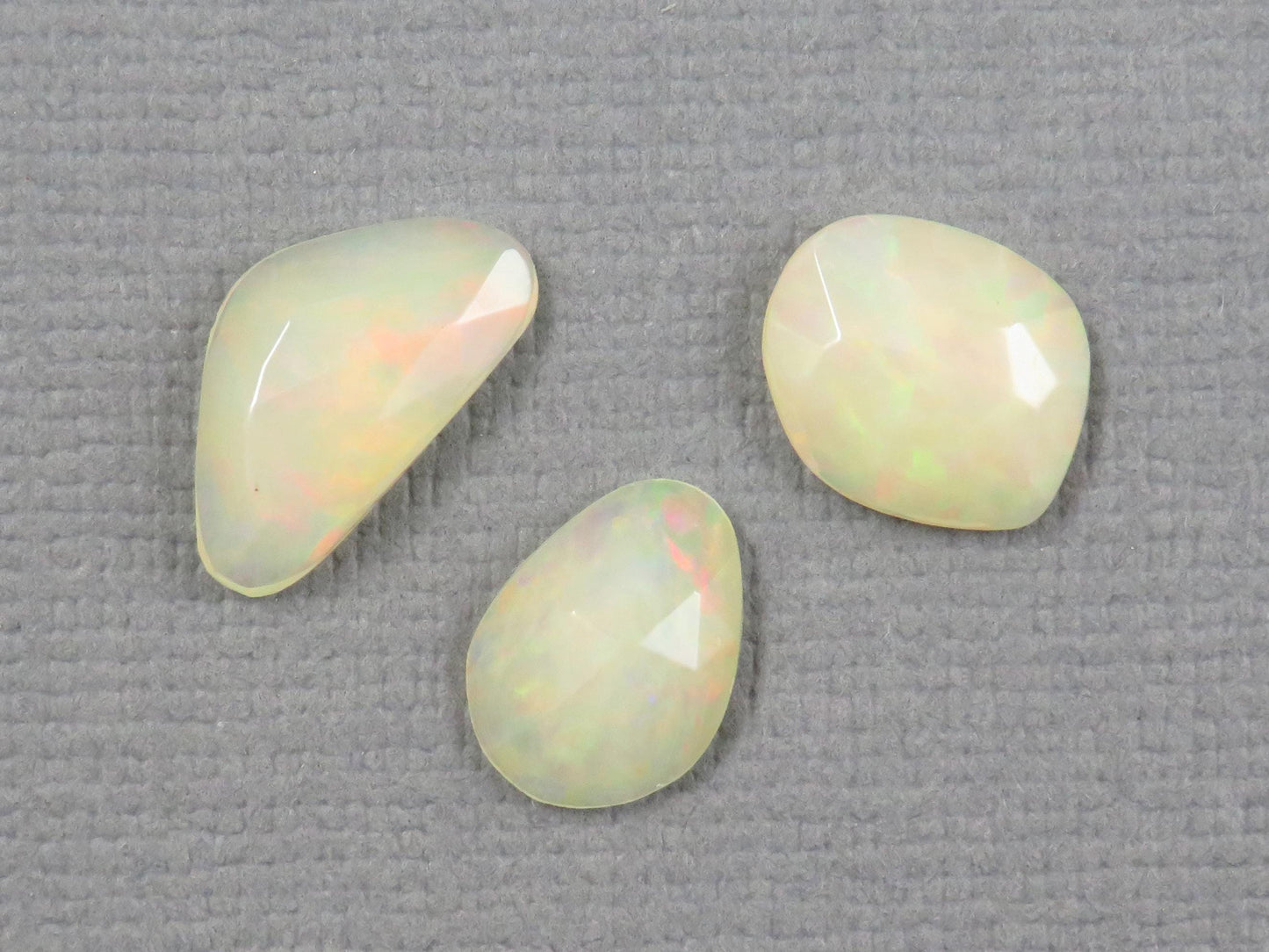 Ethiopian Opal Rose Cut | Loose Gemstones | 10–13mm, 2.5ct | 3-Stone Lot | OP489 - - GemEnthusiast