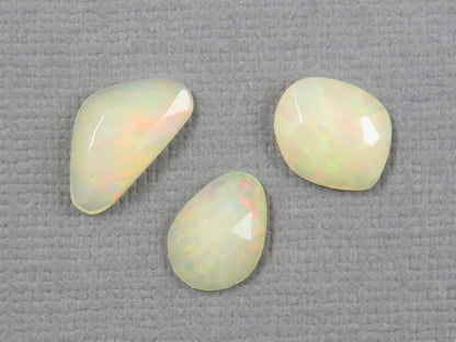 Ethiopian Opal Rose Cut | Loose Gemstones | 10–13mm, 2.5ct | 3-Stone Lot | OP489 - - GemEnthusiast