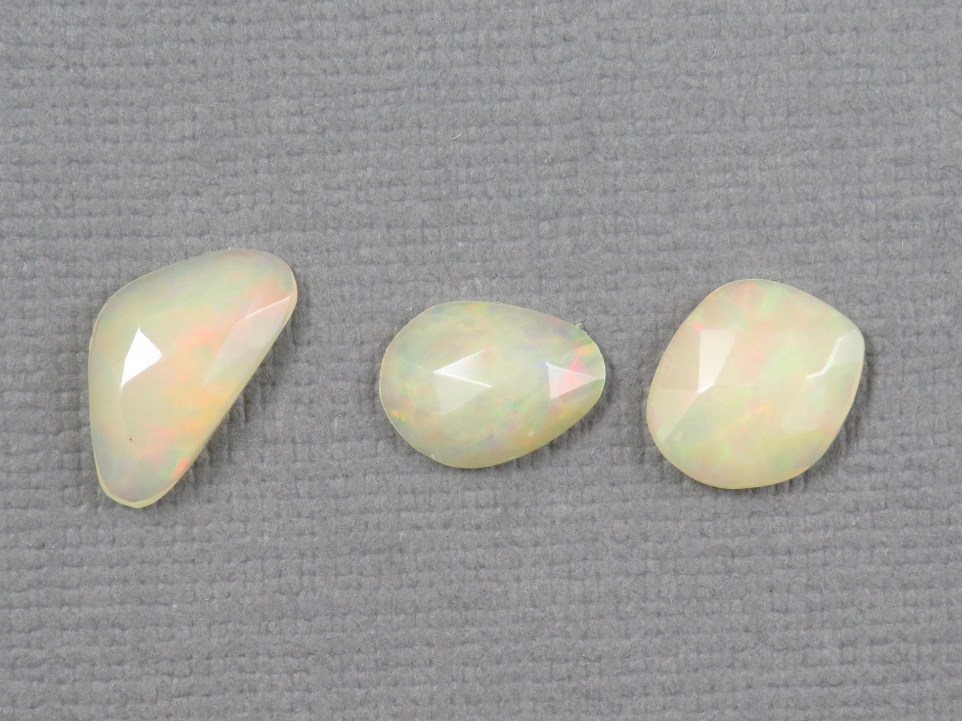 Ethiopian Opal Rose Cut | Loose Gemstones | 10–13mm, 2.5ct | 3-Stone Lot | OP489 - - GemEnthusiast