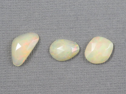 Ethiopian Opal Rose Cut | Loose Gemstones | 10–13mm, 2.5ct | 3-Stone Lot | OP489 - - GemEnthusiast