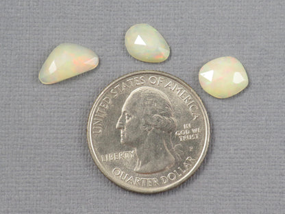 Ethiopian Opal Rose Cut | Loose Gemstones | 10–13mm, 2.5ct | 3-Stone Lot | OP489 - - GemEnthusiast