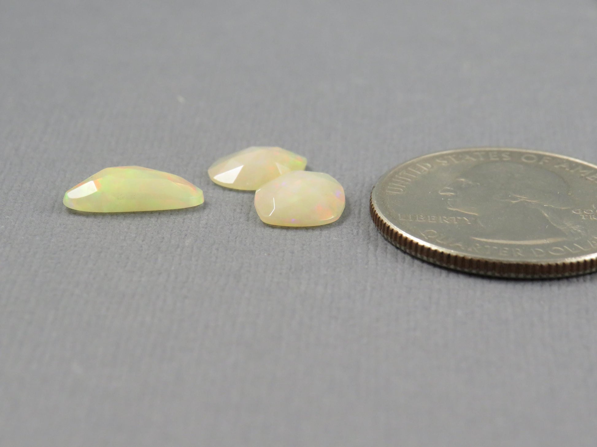 Ethiopian Opal Rose Cut | Loose Gemstones | 10–13mm, 2.5ct | 3-Stone Lot | OP489 - - GemEnthusiast