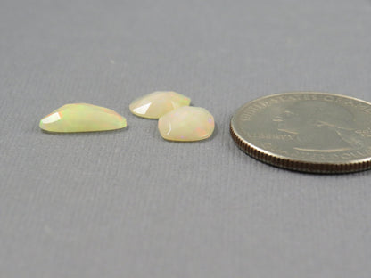 Ethiopian Opal Rose Cut | Loose Gemstones | 10–13mm, 2.5ct | 3-Stone Lot | OP489 - - GemEnthusiast