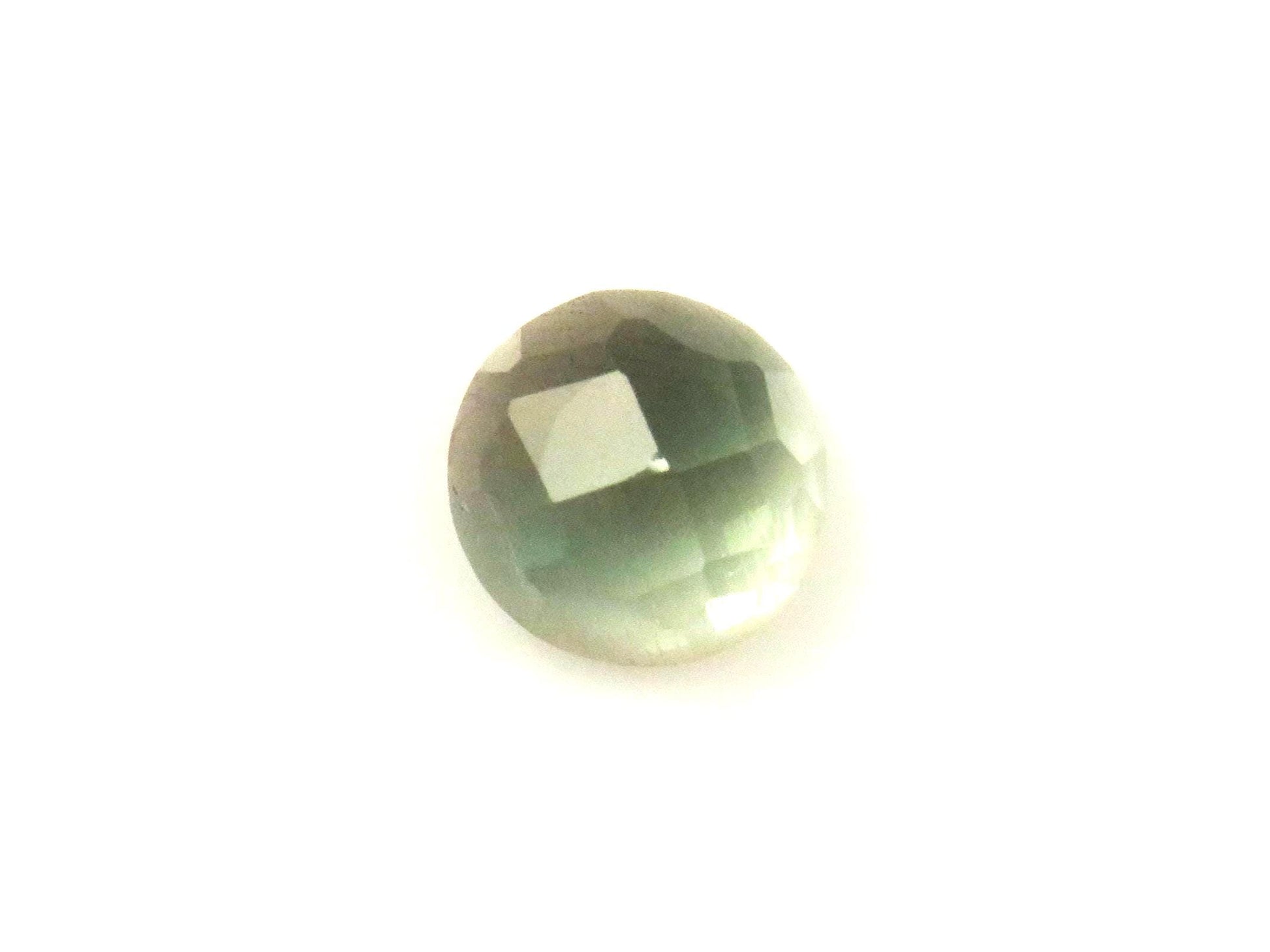 Green Blue Oregon Sunstone Round Rose Cut | Rare Pendant Stone | 6x6mm, 0.9ct | Oregon USA | OSR148 - - GemEnthusiast