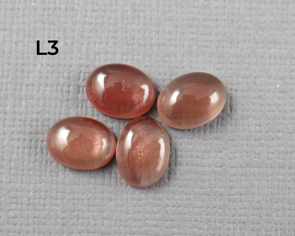 8x6 Oregon Sunstone Cabochons | 4 Stones | Sold Per Lot | Gemstone from Oregon USA | OSC362 - - GemEnthusiast