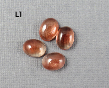 8x6 Oregon Sunstone Cabochons | 4 Stones | Sold Per Lot | Gemstone from Oregon USA | OSC362 - - GemEnthusiast