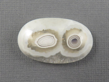 White Orbicular Agate Oval Cabochon, 30x18mm (OA123) - - GemEnthusiast
