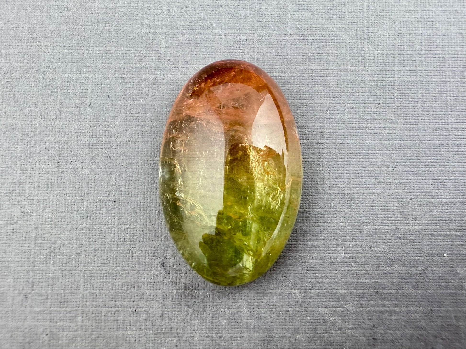 Incredible Watermelon Tourmaline Oval Cabochon | Natural Gemstones | 25x16 mm | P203 - Gem Enthusiast
