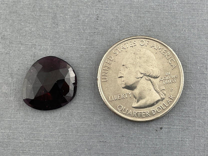 Large Dark Rubellite Tourmaline Rose Cut Cabochon | Natural Gemstone | 7.24 carats | TR130 - Gem Enthusiast