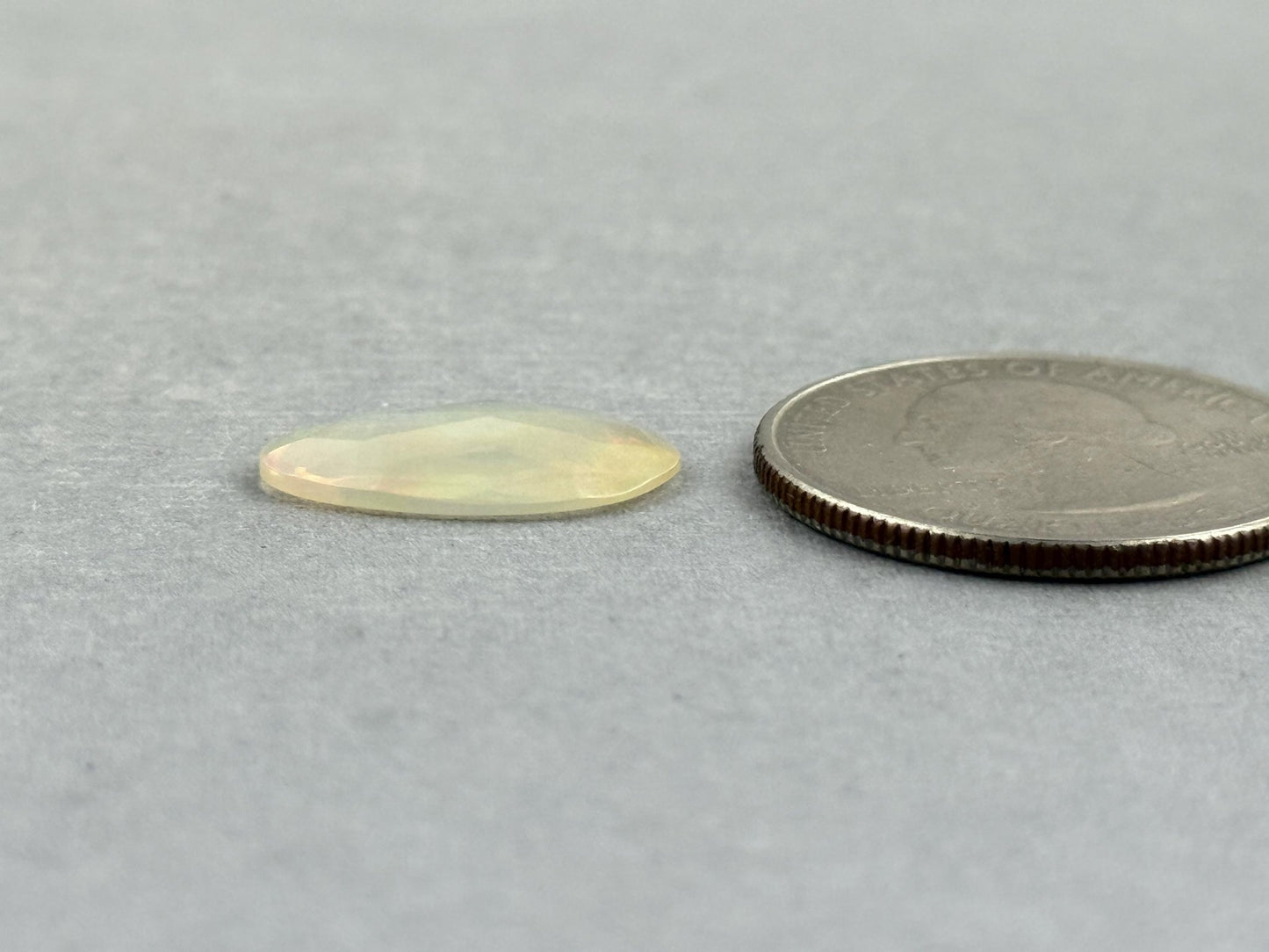 Large Ethiopian Opal with Fire | 17x11x2.4 | Rose Cut Gemstone| 2.2 carats | OP483 - Opal - Gem Enthusiast