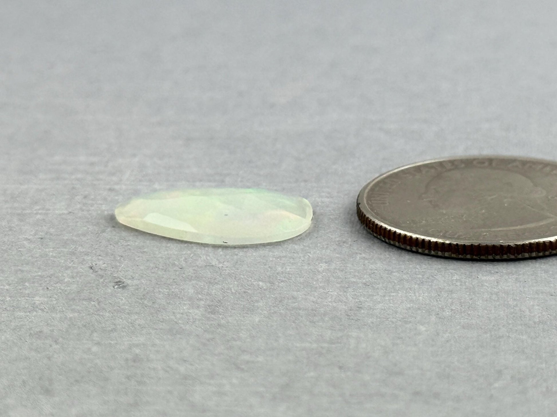 Large Ethiopian Opal with Fire | 18x12x2.7 | Rose Cut Gemstone| 2.77 cts | OP484 - Opal - Gem Enthusiast